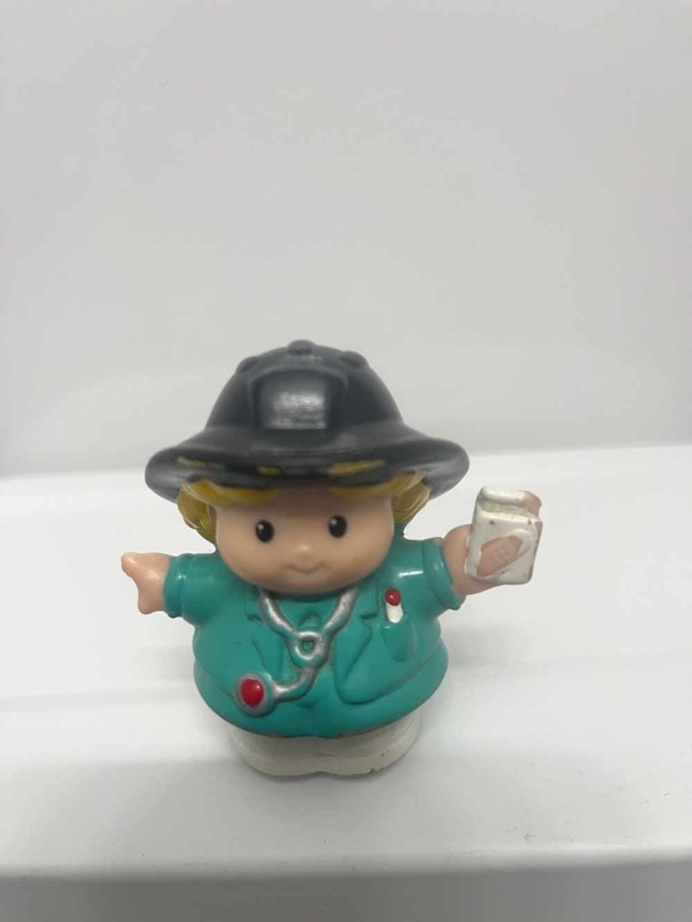 Nurse/Doctor Figure with Black Hat fisher price little people toy